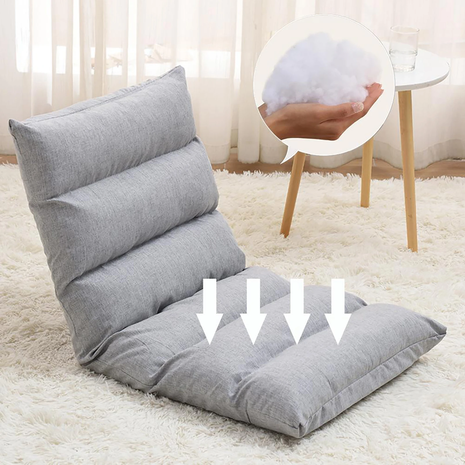 Japanischen Stil Boden Stuhl Folding Einstellbare Faul Sofa Stuhl Boden Sofa Stuhl Padded Liege Weiche Liege mit Zurück Unterstützung