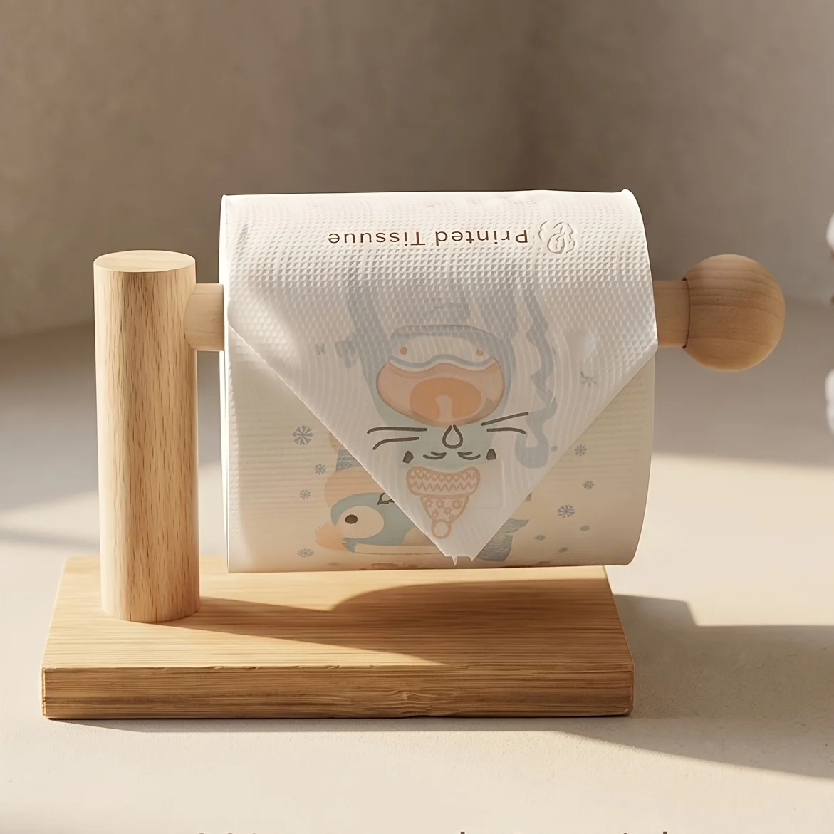 Desktop Roll Paper Holder, Commercial Multi-functional Wall-mounted Storage Rack, Aesthetic Toilet Paper Holder