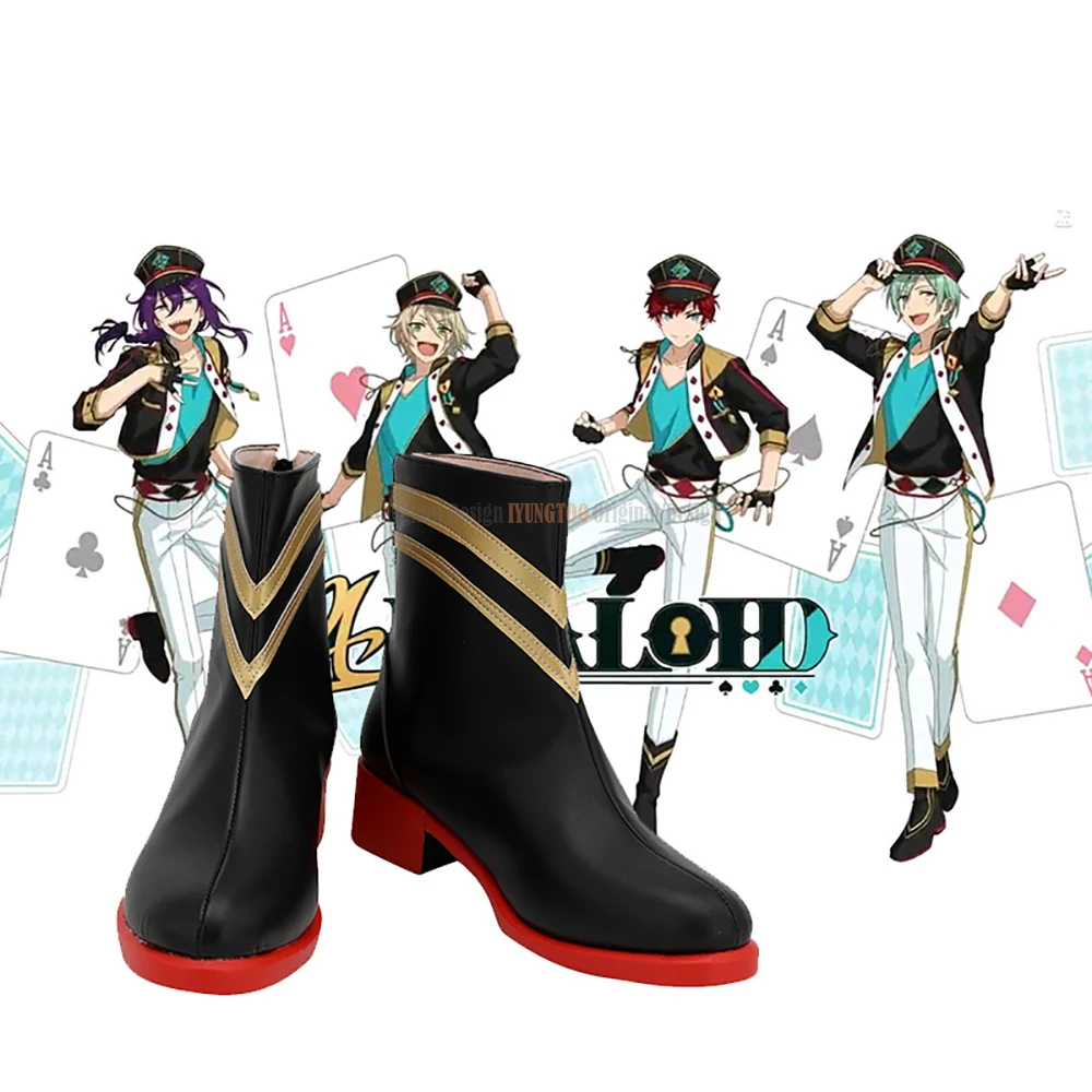 

Ensemble Stars Music ALKOFID Ayase Mayoi Cosplay Boots Black Shoes Custom Made Any Size