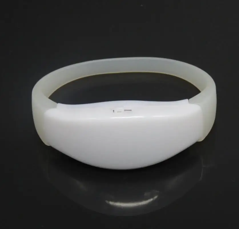 Imagem -03 - Voice Control Led Light Bracelet Bangle Sound Ativado Pulseiras Rave Concerto Favores de Carnaval Rgb 20 Pcs