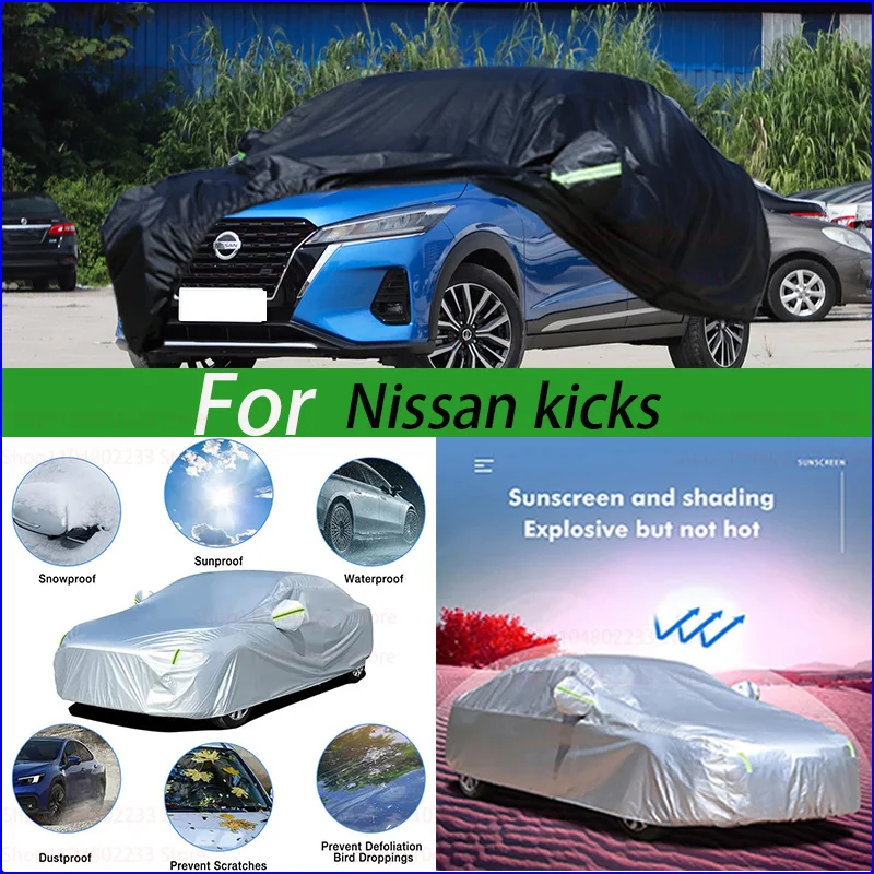 

Universal Full Car Covers Outdoor Waterproof Sun Rain Snow Dust Resistant Protection UV For Nissan Kicks