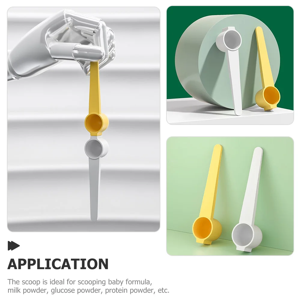 

4pcs Milk Powder Spoons Reusable Plastic Powder Scoops With Built-In Magnet Multifunctional Measuring Scoop For Baby Formula