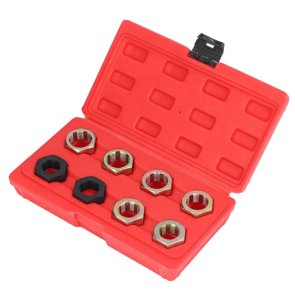 8PCS Multi-Size Axle Spindle Thread Chaser Set M20 M22 M24 UNEF 13/16