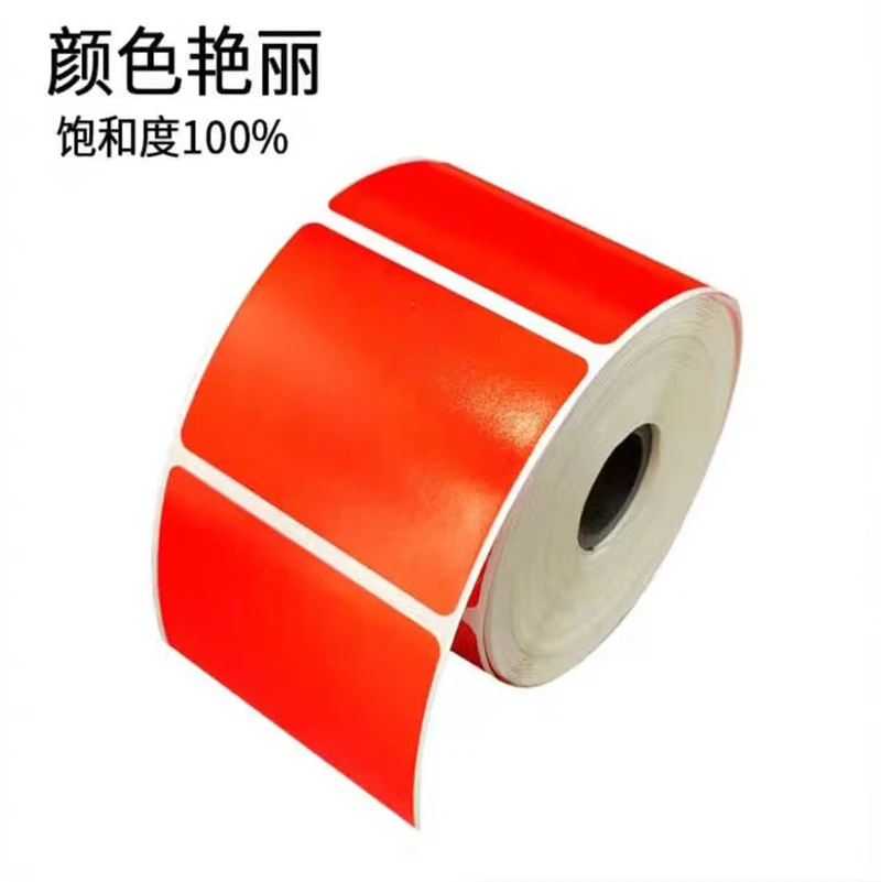 Small Roll Colored Four-proof Thermal Label Paper 40 50 70mm Mobile Barcode Printing Sticker Portable Supermarket Price Tag