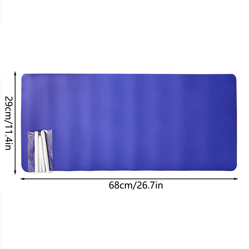 1pcs Blue-Print Desk Mat Gaming Mouse Pad Double-Sided Dry-Erase Desk Mat with Marker Non-Slip Base Mouse Pad for Office Desk