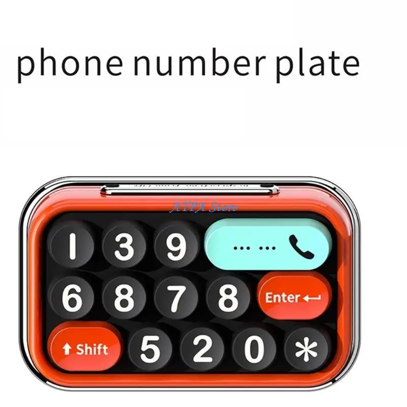 

U13C Temporary Parking Card Keyboard Phone Number Plate Car Dashboard Telephone Number Plate Stop Sign Car Interior Accessory