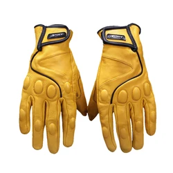 New Breathable Motorcycle Gloves Touch Screen Genuine Leather Riding Bike Car Gloves Women Men Outdoor Equipment S-XL