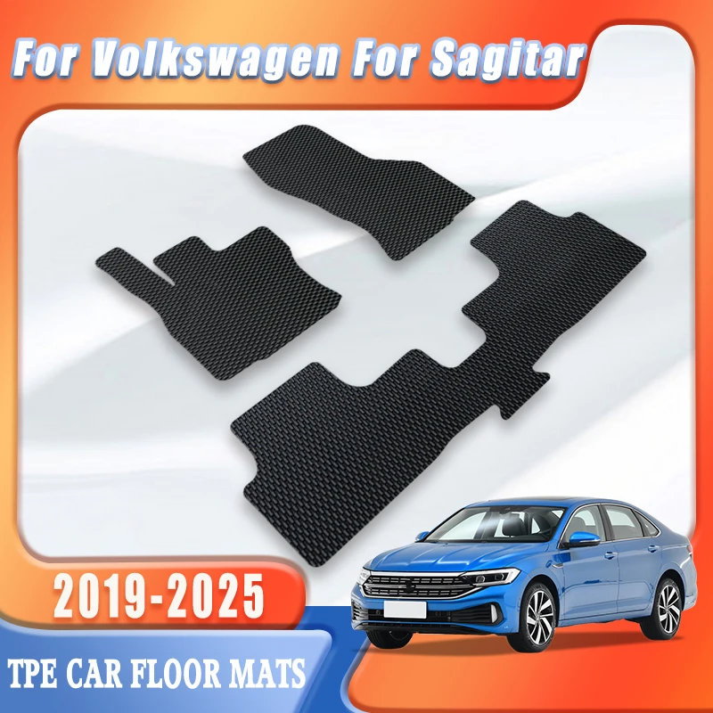 

Автомобильные коврики из бисера TPE для Volkswagen Sagitar 2025 2024 2023 2022 2021 2020 2019, автомобильные аксессуары для интерьера, подушечки для ног