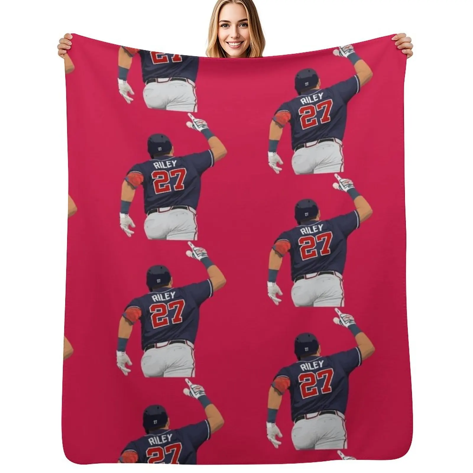 Austin Riley 27 Throw Blanket Stuffeds Luxury Designer Bed Fashionable Multi-Purpose Flannel Bed covers Blankets