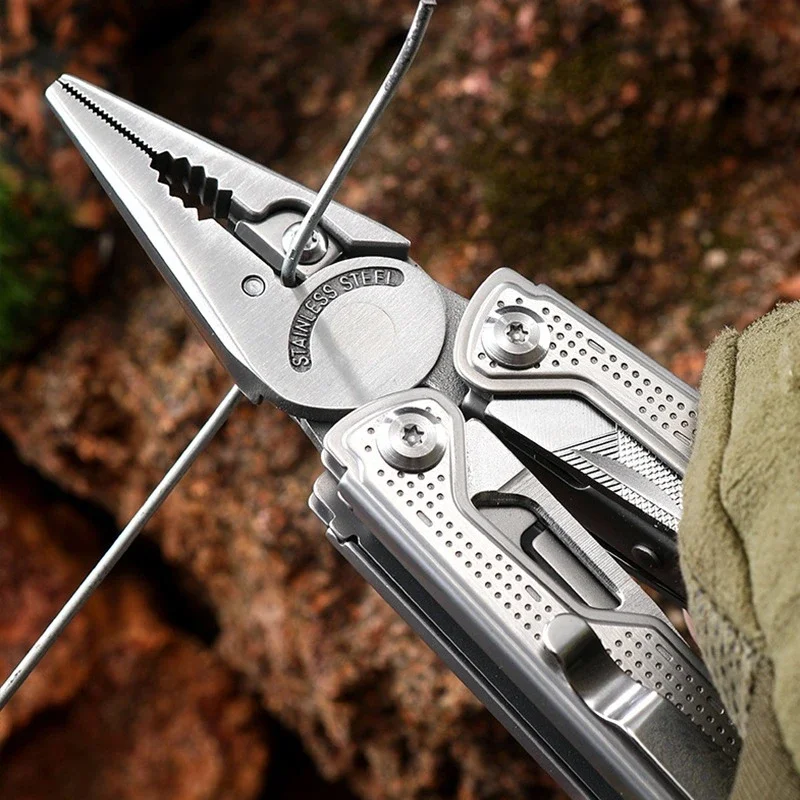 

BHBT 25 in 1 Multitool Pliers Pocket Knife Portable Outdoor Camping Survival Multi Tool EDC Multi-tool with Bits Kit