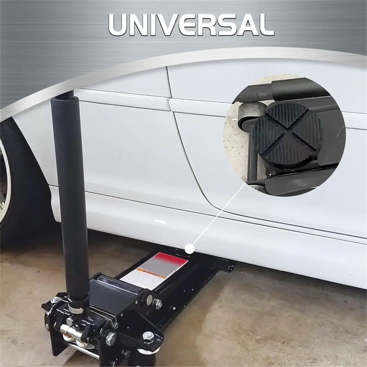 Floor Jack Rubber Pad, Universal Jack Pad Adapter, Pinch Weld Side Frame Rail Protector, Car Rubber Jack Block, 1 PC