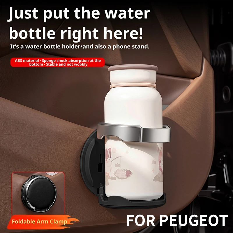 Car Multifunctional Door Cup Holder For Peugeot 3008 2008 308 5008 508 208 Traveller Expert Partner Interior Accessories
