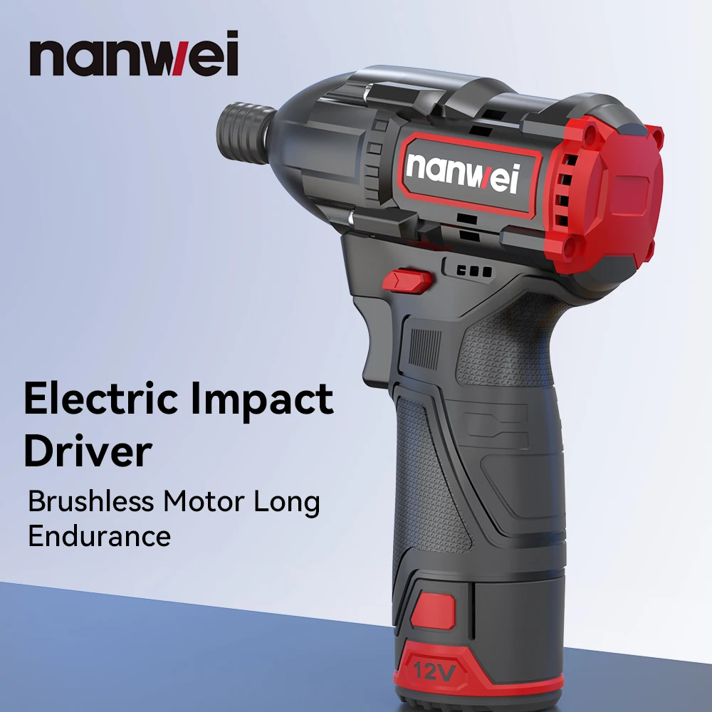 Nanwei Brushless Lithium Impact Driver Mini 12V Home Electric Screwdriver Electric Drill Charging Screwdriver Electric Driver