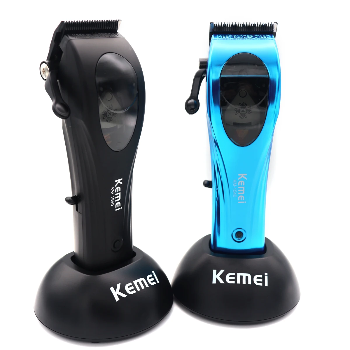 

Kemei KM-1540 Men's Hair Clipper Magnetic Motor with Base Charger USBProfessional Hair Trimmer Hair Cutting Machine