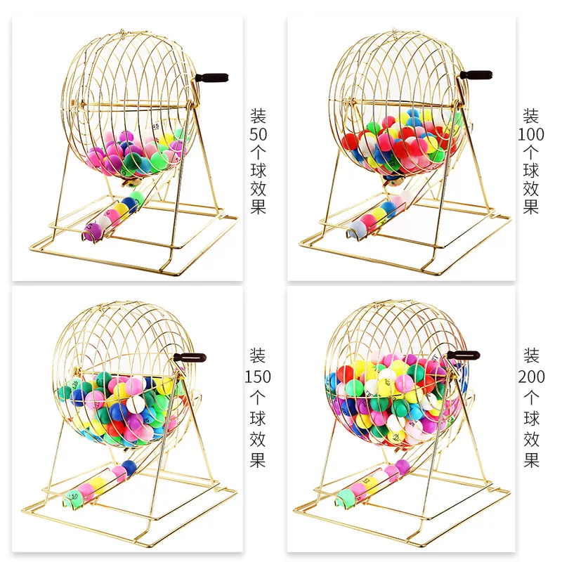 

Large Metal Lottery Machine Manual High-end Lottery Machine Lucky Turntable Two-color Ball Fish Pond Number Sele
