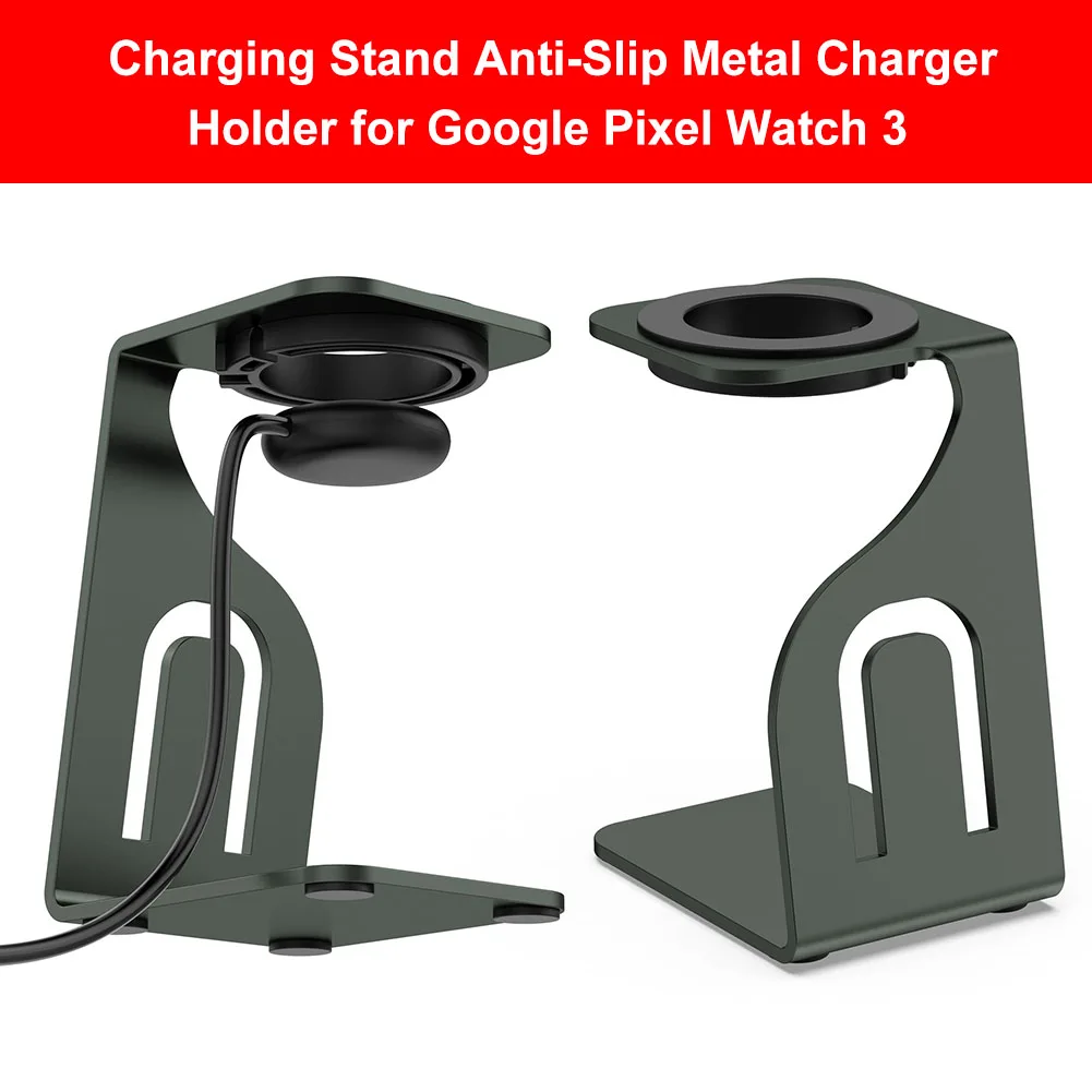 Charging Stand Metal Dock Anti-Slip Charger Stand Charger Dock Stand Bracket Holder for Google Pixel Watch 2/Fitbit Ace LTE