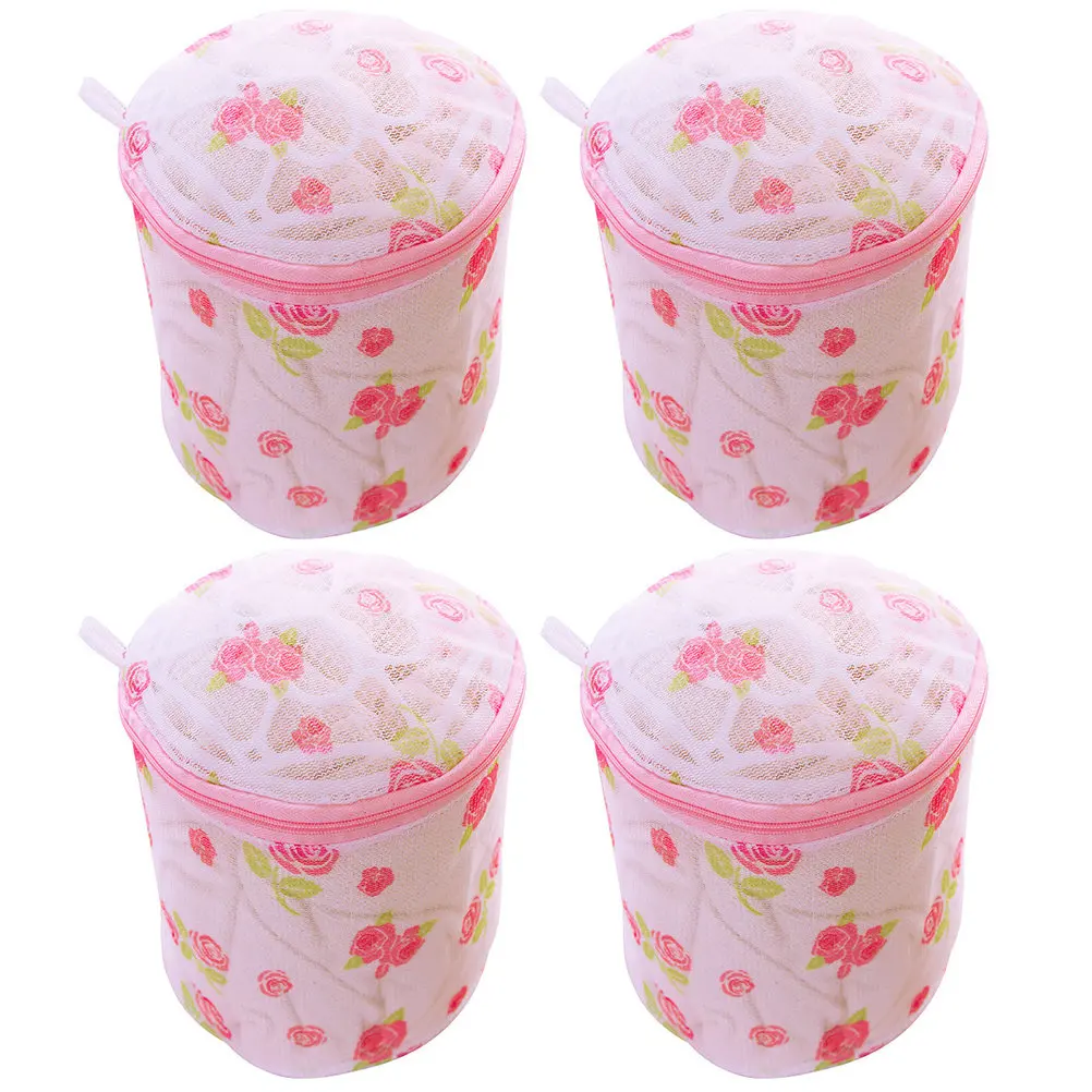 4Pcs Mesh Laundry Bags for Delicates Lingerie Bra Underwear Socks Stockings Washing Machine Dry Cleaning Storage Travel