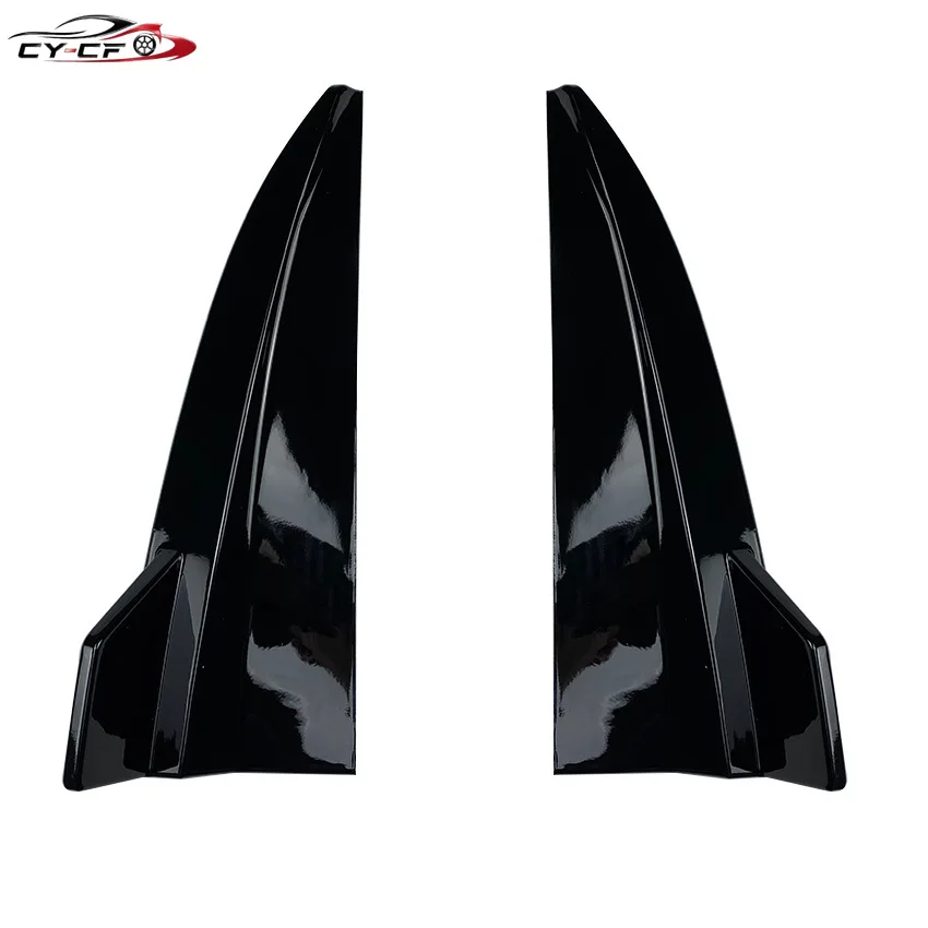 For Mercedes-Benz C-Class Estate S205 C200 C260 C300 C43 AMG Glossly black/Carbon look Car Rear Bumper Diffuser Side Splitters