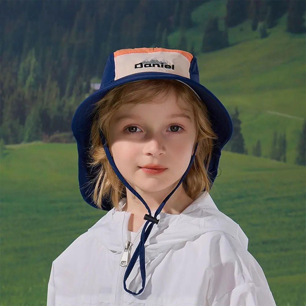 

Neck Protection Children’s Wide-Brim Sun Hat Quick-Dry Breathable Kids’ UV Protection Hat Windproof Waterproof Fisherman Hat