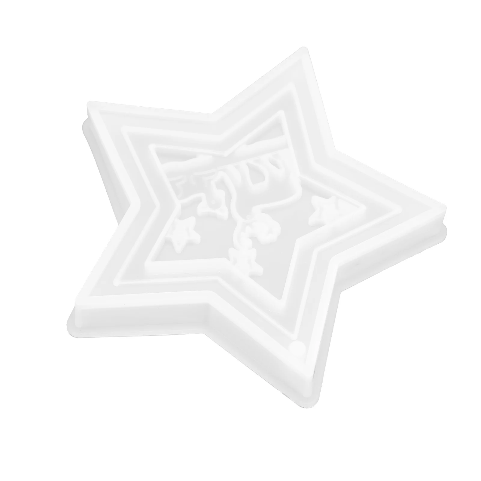 

Silicone Mold Resin Durable Soft Tear Resistance Resin Ornament Molds for Christmas DIY Making Handicrafts Star Decoration