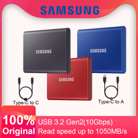 Samsung T7 Portable 500GB SSD 1TB 2TB USB 3.2 Gen 2 External Disk Hard Drive Solid State Disk Compatible SSD For Laptop Desktop