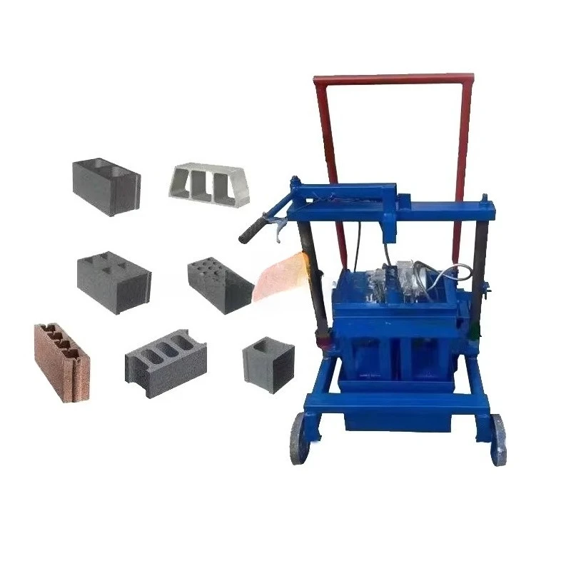 Small Mobile Brick Making Machine 2-45 Concrete Brick Making Machine Curbstone Briquetting Machine