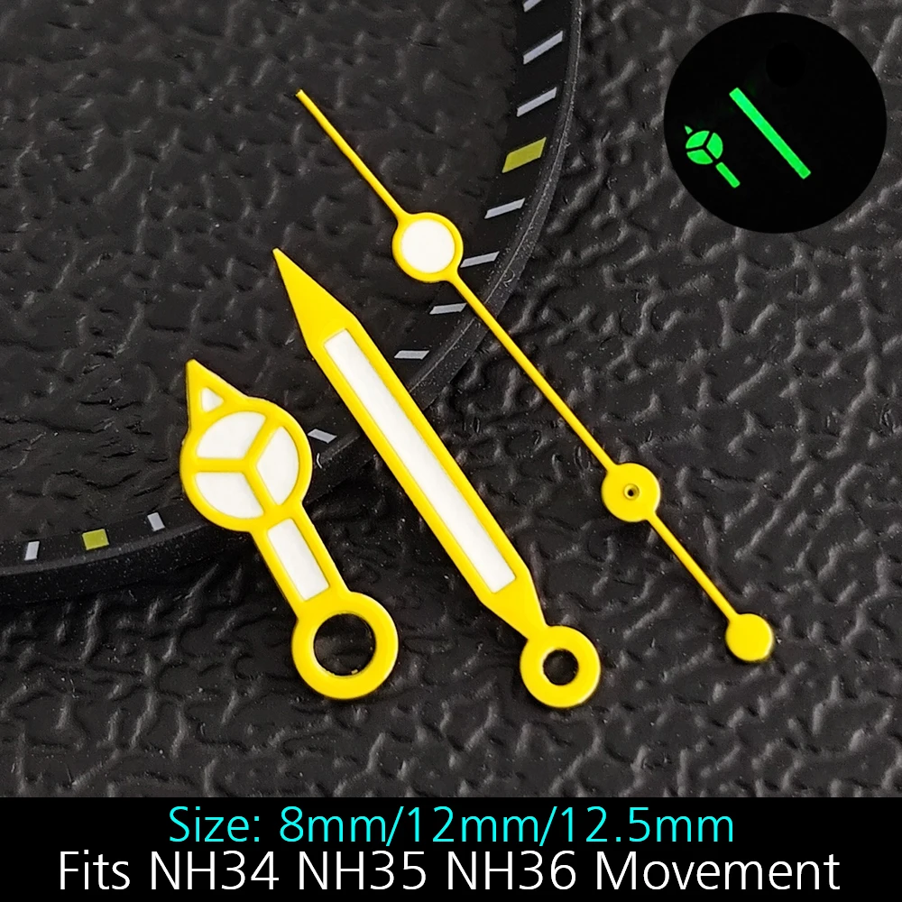 Uhrzeiger Grün/Blau Leuchtende Zeiger Passend für NH35/ETA2824/Miyota8285 Uhrwerke Zubehör Armbanduhrenteile für Herren NH35 Zeiger – Detail 10