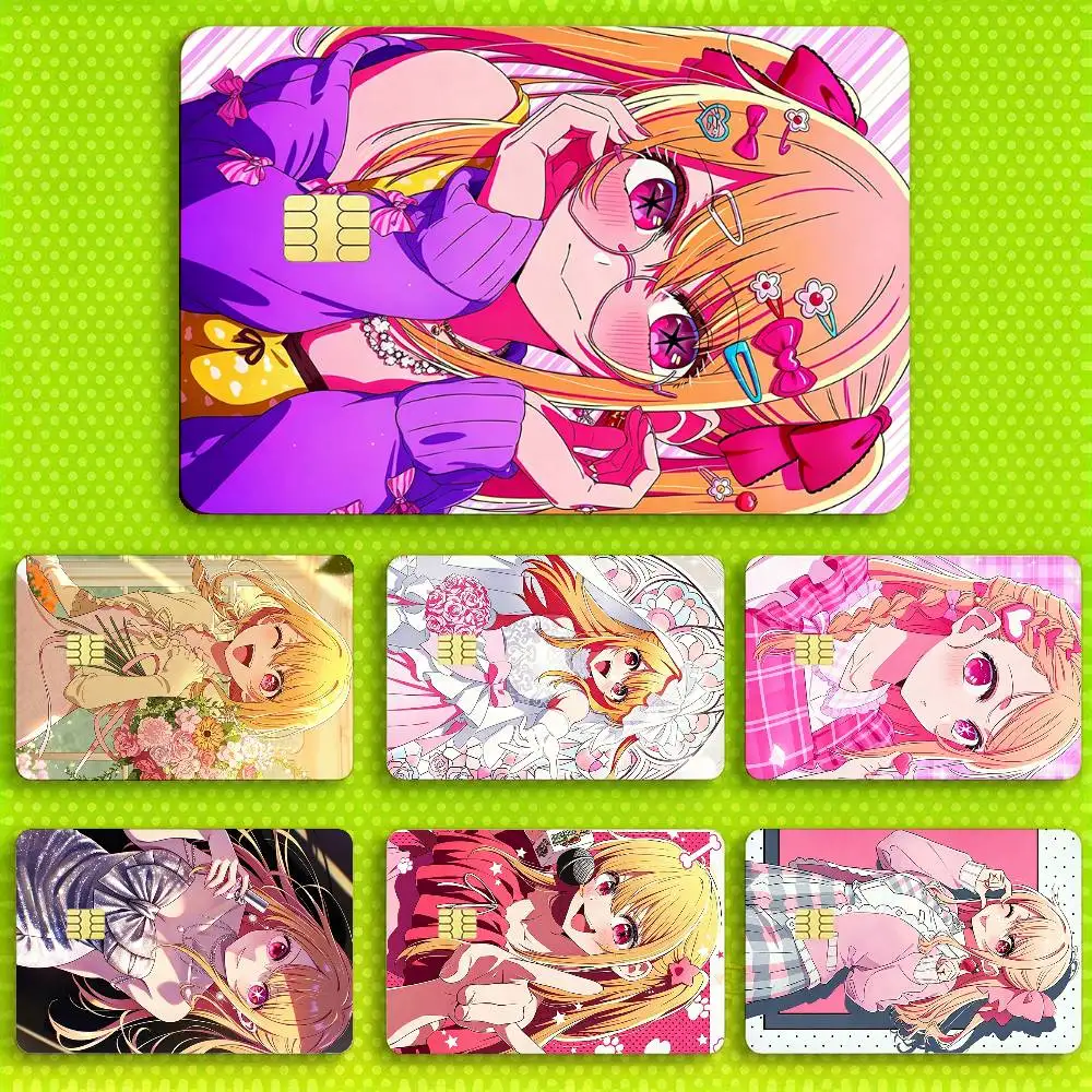 

Cute R-Ruby Hoshino-o 4pcs 1Set HD Waterproof Card Skins Protective Stickers for Credit Bank Game Cards