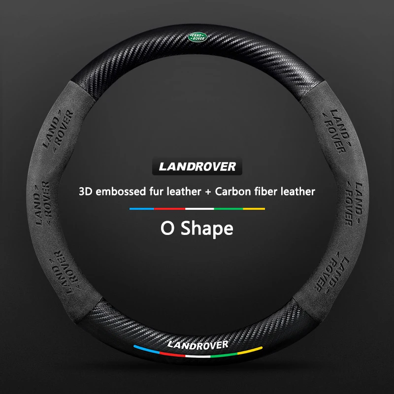 

3D Embossed Suede Leather + Carbon fiber Leather Car Steering Wheel Cover For Land Rover Freelander 2 2007 2008 2009 2010
