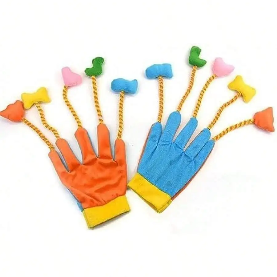 

Plush Bell Teaser Glove Interactive Pet Toy For Cats And Dogs