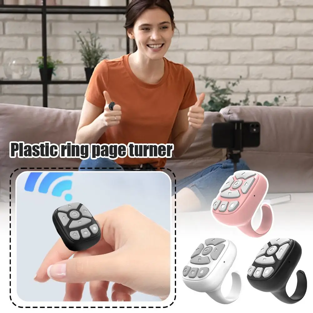 Mobile Phone Mini Remoter Bluetooth-Compatible Remote Control E-book Page Turner for TIK Tok Scrolling for Xiaomi Apple Z1G6