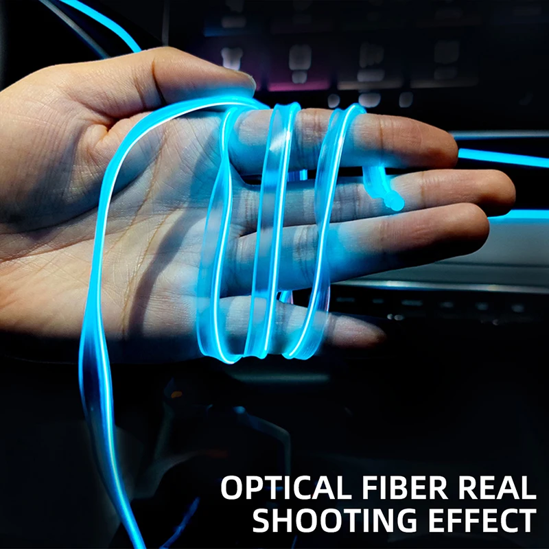 Neon strip inside the car Atmosphere light Diy auto Styling lights Decorative lamp Led strip Footwell lamp Door lights For Tesla