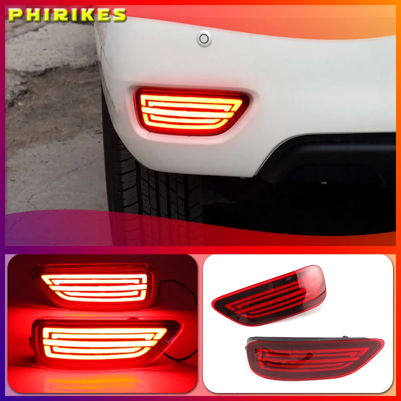 

2pcs For Nissan Patrol 2012-2017 2018 2019 Running Flowing Turn Signal Brake Fog LampsCar LED Rear Bumper Reflector Light