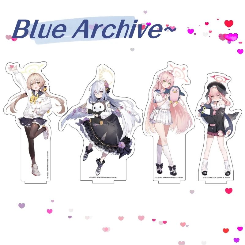 Game Anime Blue Archive Acrylic Stand Himari Koharu Azusa Hanako Figure Stand Plate Cosplay Prop Decor Cartoons Present Gifts