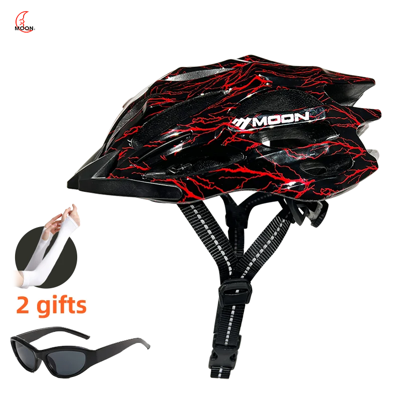 

Велосипедный шлем MOON MTB для уличных шлемов для горного велосипеда со съемным козырьком, легкий, регулируемый, защита от ударов, безопасный