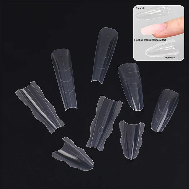 60Pcs Sandwich Nails Forms Nail Mold for Quick Nails Extension Plastic Nail Form Tools for Beginners Professionals Women