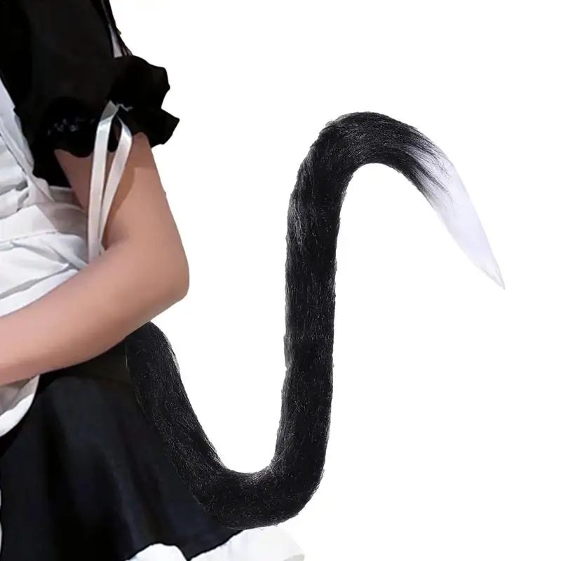 Cat Tail Long Plush Cat Tail Fluffy Plush Long Cat Tail Dress Up Party Carnival Costume Prop For Easter Birthday Party Carnival