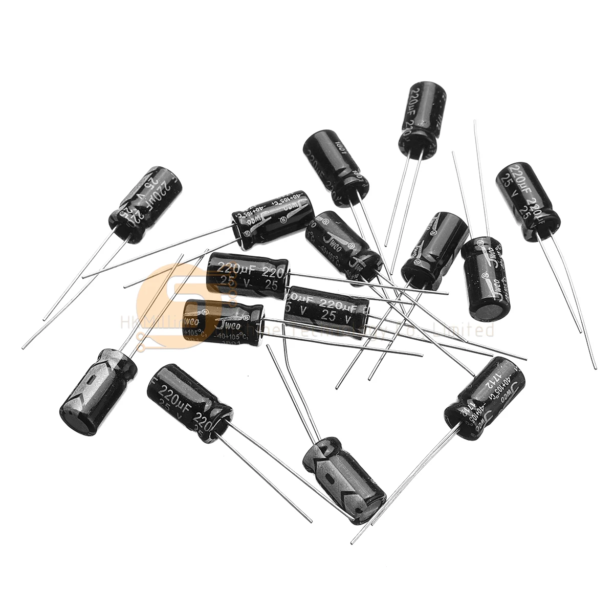 Electrolítico de aluminio, 6,3 V, 10V, 16V, 25V, 35V, 50V, 400V, 450V, 1UF, 2,2 UF, 4,7 UF, 1000UF, 10UF, 470UF, 22UF, 33UF, 47UF, 100UF, 220UF condensador