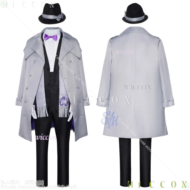 أزياء الهالوين Azul Ashengrotto التأثيرية لعبة Octavinelle أنيمي زي النمط البريطاني معطف وشاح قبعة الكبار النساء disfraz 2134