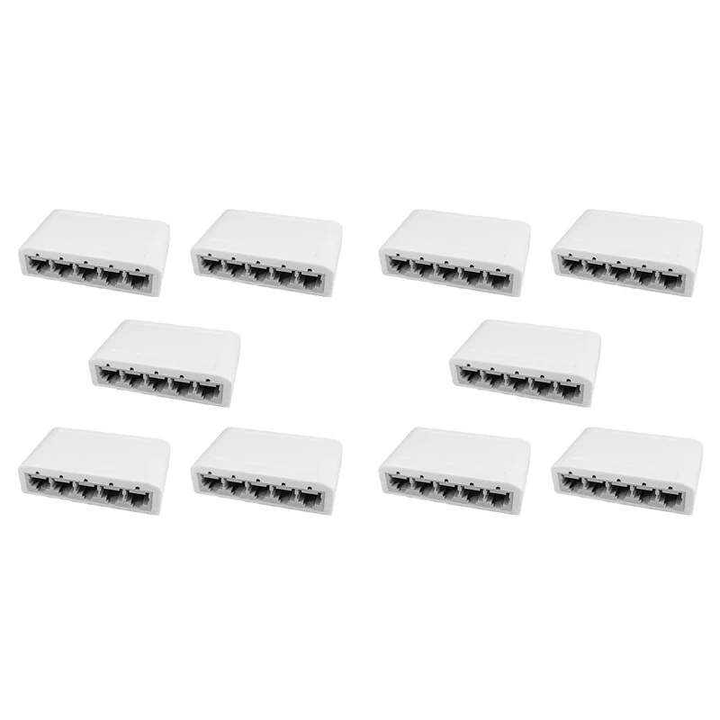 

AT44-10X 5 Port Data Switch,Network Hub,Desktop Ethernet Splitter,Plug & Play Shielded Ports Fanless Quiet