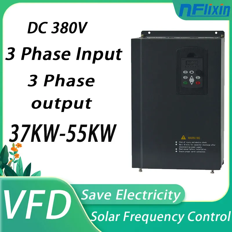 Solar Variable Frequency Drive Inverter Converter 380V 15-132KW 380V General 380V 3Phase Input Out Fan/Water Pump Speed Control