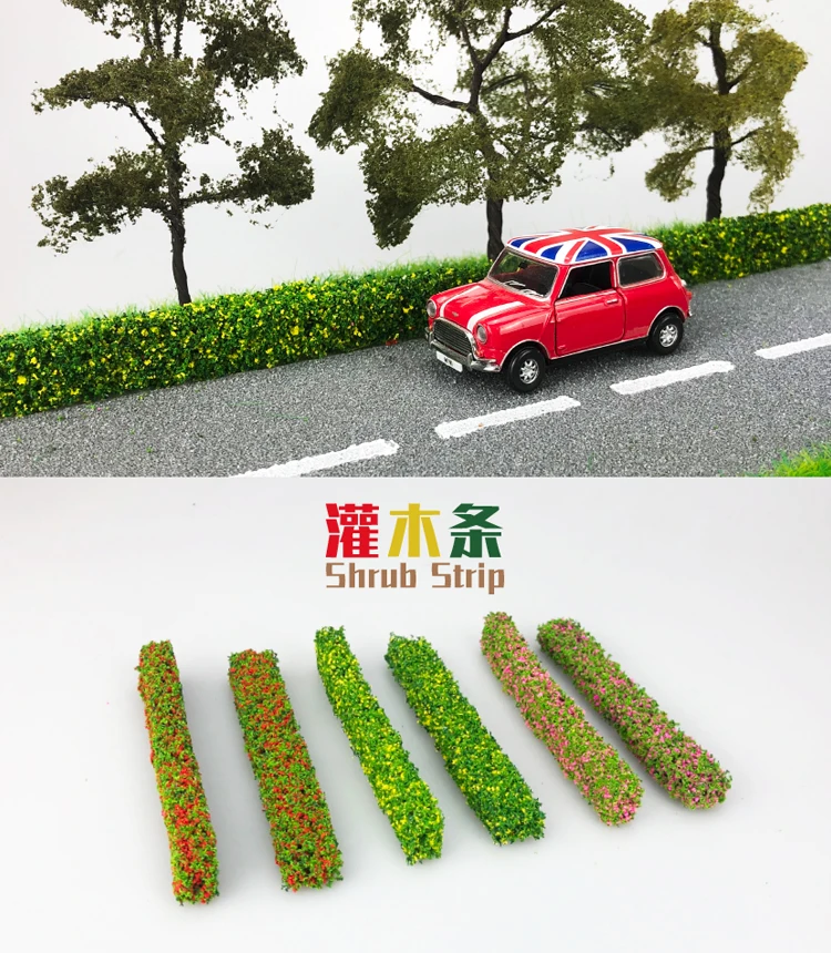Länge 10 cm Strauch Streifen Gras Diy Sand Tisch Miniatur Modell Kits Für Die Herstellung Von Outdoor Zaun Materialien von Diorama 3 teile/los – Detail 5
