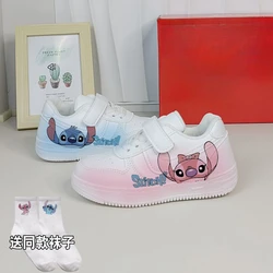 Disney kids Stitch princess cute Casual shoes non-slip soft bottom sports shoes for girl gift eu size 26-37