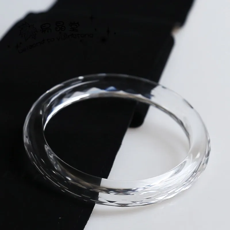 

5A grade white crystal faceted bracelet thin rhombus flat bar bracelet