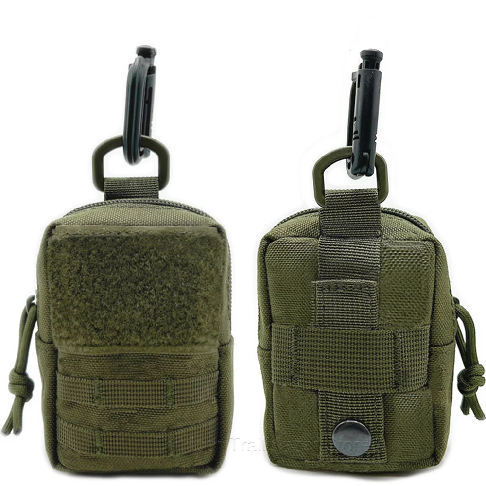 Bolsa Tática Mini MOLLE Compacta para Utilidades EDC, Estojo para Bateria e Cigarros, com Compartimento para Cartões, para Caça, Trekking, Corrida e Camping