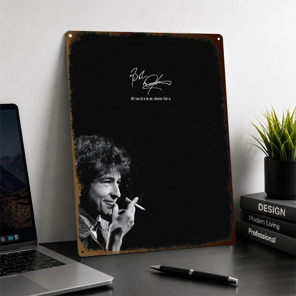 Bob Dylan Aluminum Poster Personalized Metal Sign Striking Rock Legend Tribute Wall Art Made For Home Studios And Music Lovers