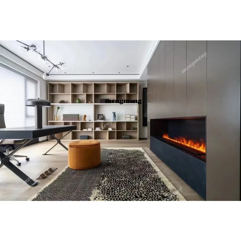 Custom 3D Vapor Steam Mist Fireplace 750mm Built-in Electric Antomizing Clean Water for Household Hotel Use Steel Material