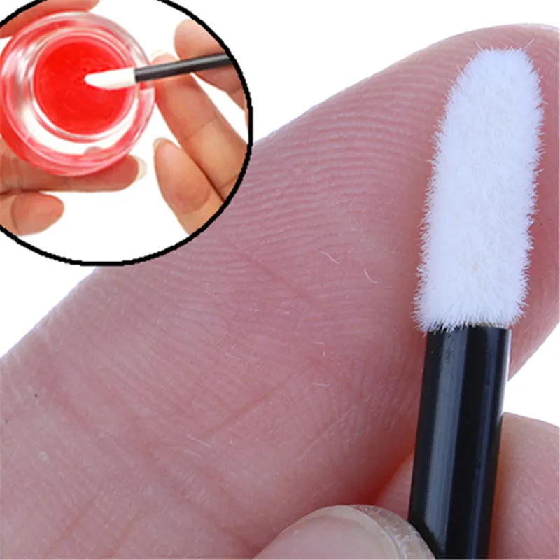 100 قطعة فرش الشفاه المتاح التجميل الشفاه فرشاة أحمر الشفاه لامعة الصولجانات الأنظف قضيب عينيه الفم فرشاة للمكياج أداة