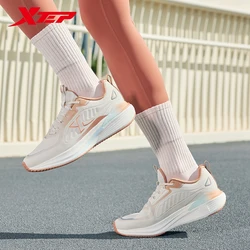 Xtep Running Shoes for Women Winter Breathable Rebound Shock-absorbing Lightweight Leather Casual Sports Shoes 976418110037