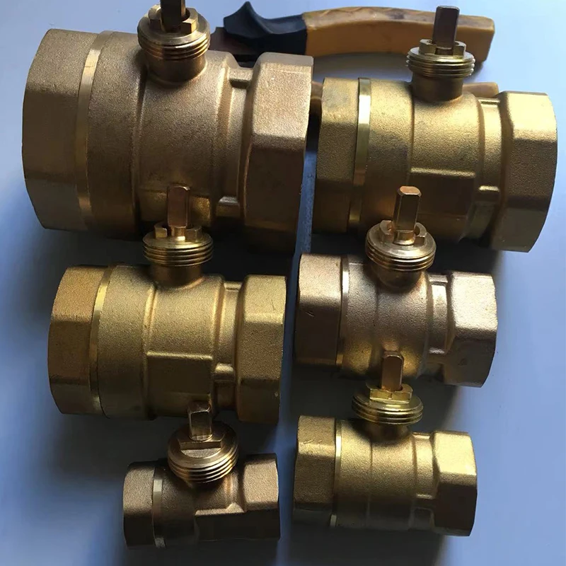 2 way brass motorized ball valve\'s body from DN15(G1/2\